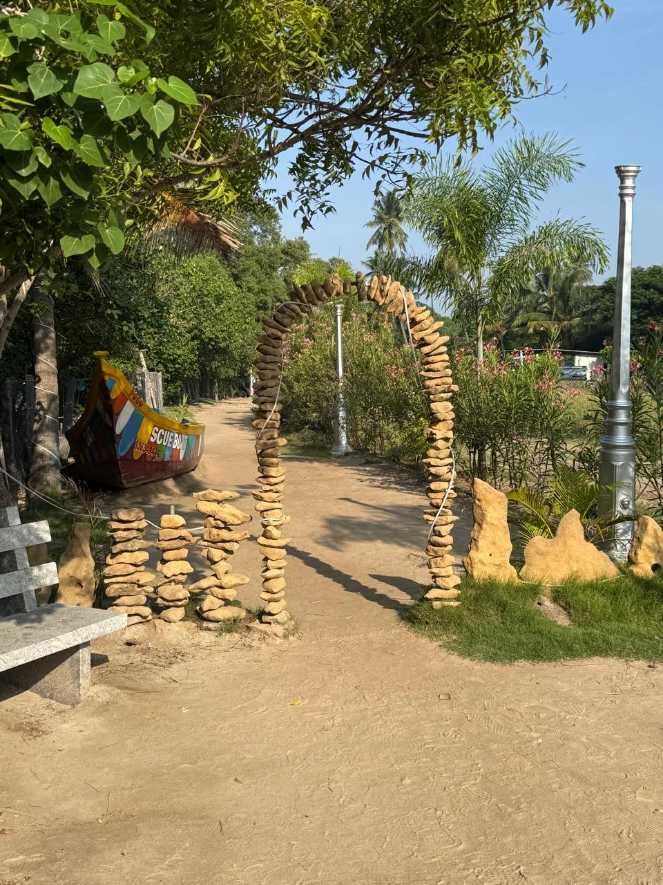 Garden path leading to the viewpoint